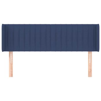 Kopfteil mit Ohren Blau 147x16x78/88 cm Stoff