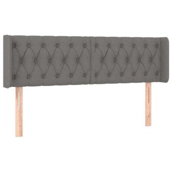 Kopfteil mit Ohren Dunkelgrau 147x16x78/88 cm Stoff