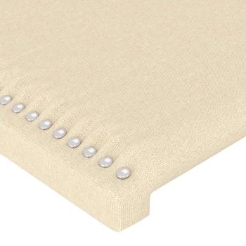 Kopfteil mit Ohren Creme 93x16x118/128 cm Stoff