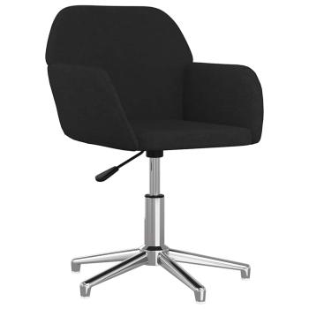 Esszimmerst?hle 2 Stk. Drehbar Schwarz Stoff