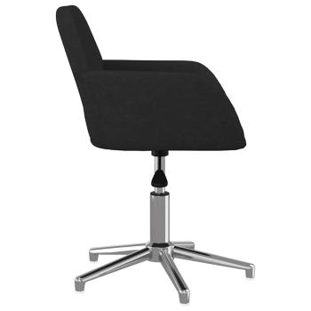Esszimmerst?hle 2 Stk. Drehbar Schwarz Stoff