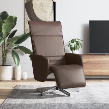 ARDEBO.de - Relaxsessel mit Fußteil Braun Kunstleder