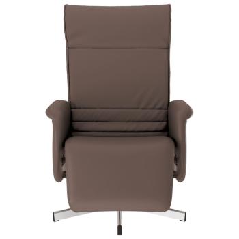 Relaxsessel mit Fußteil Braun Kunstleder