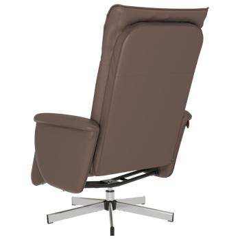 Relaxsessel mit Fußteil Braun Kunstleder