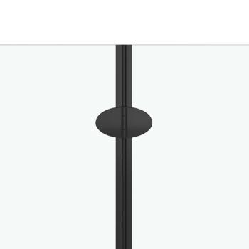 Faltbare Duschkabine 3 Paneele ESG 130x138 cm Schwarz
