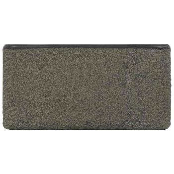 Waschbecken 30x30x15 cm Flussstein Schwarz