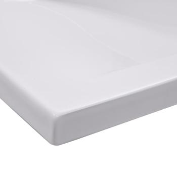 Einbauwaschbecken 101x39,5x18,5 cm Keramik Weiß