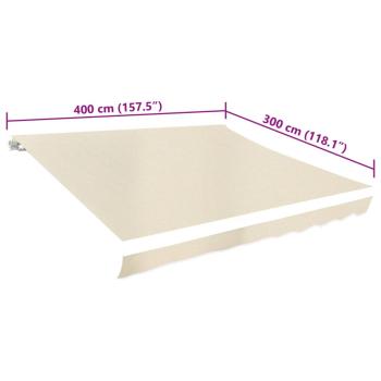Ersatzstoff für Markise Creme 400x300 cm Polyester