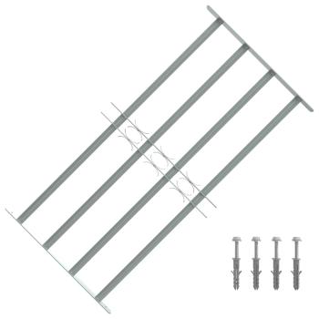 ARDEBO.de - Fenstergitter Verstellbar mit 4 Querstäben 700-1050 mm