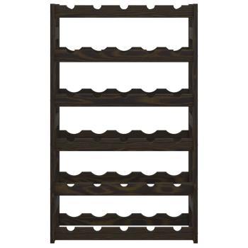 Weinregal für 30 Flaschen Schwarz Massivholz Kiefer