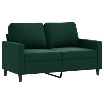 2-Sitzer-Sofa Dunkelgr?n 120 cm Samt