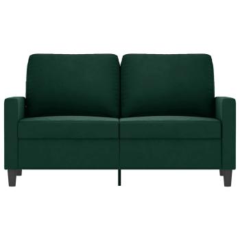 2-Sitzer-Sofa Dunkelgr?n 120 cm Samt