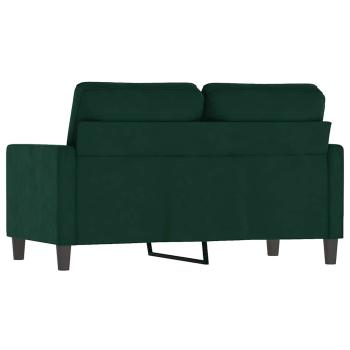 2-Sitzer-Sofa Dunkelgr?n 120 cm Samt