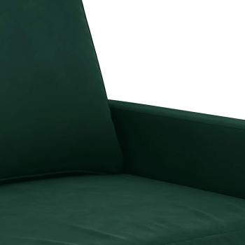 2-Sitzer-Sofa Dunkelgr?n 120 cm Samt