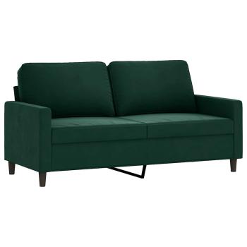 2-Sitzer-Sofa Dunkelgrün 140 cm Samt