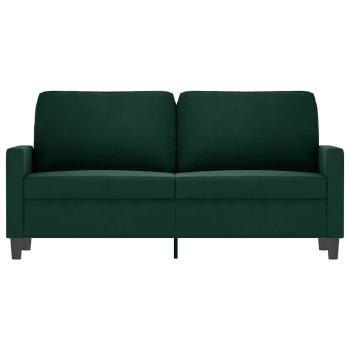 2-Sitzer-Sofa Dunkelgrün 140 cm Samt