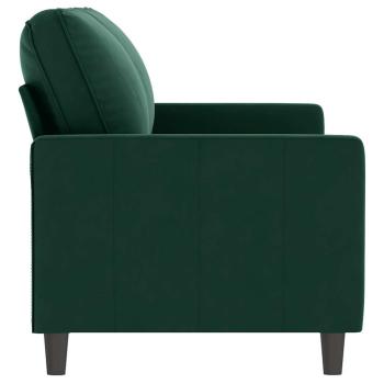 2-Sitzer-Sofa Dunkelgrün 140 cm Samt