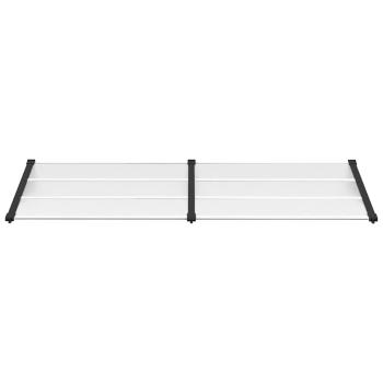 Türvordach Schwarz und Transparent 239x90 cm Polycarbonat