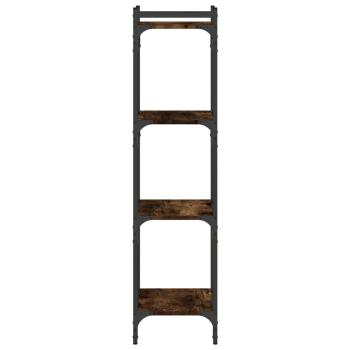 B?cherregal 4 B?den R?uchereiche 40x30x120 cm Holzwerkstoff