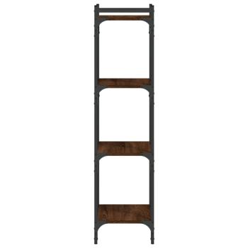 B?cherregal 4 B?den Braun Eiche-Optik 40x30x120cm Holzwerkstoff
