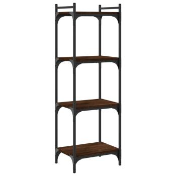 B?cherregal 4 B?den Braun Eiche-Optik 40x30x120cm Holzwerkstoff
