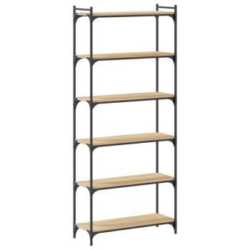 Bücherregal 6 Böden Sonoma-Eiche 80x30x188 cm Holzwerkstoff