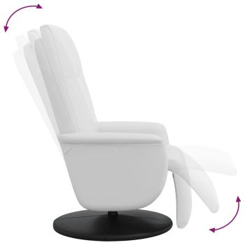 Relaxsessel mit Fußteil Weiß Kunstleder