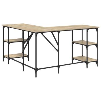 Schreibtisch Sonoma-Eiche 139x139x75 cm Holzwerkstoff