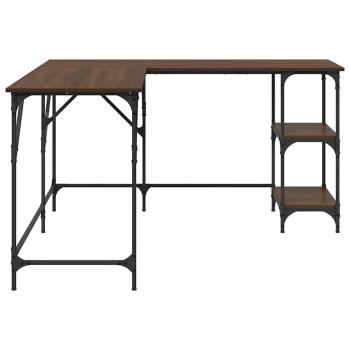 Schreibtisch Braun Eichen-Optik 139x139x75 cm Holzwerkstoff