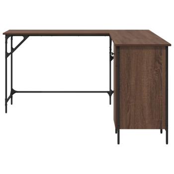 Schreibtisch Braun Eichen-Optik 141x141x75 cm Holzwerkstoff