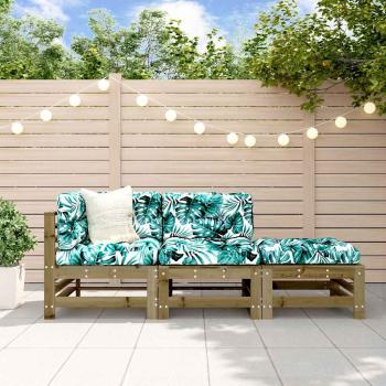 ARDEBO.de - 3-tlg. Garten-Lounge-Set Kiefernholz Imprägniert