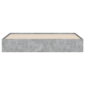 Bettgestell mit Schubladen Betongrau 200x200 cm Holzwerkstoff