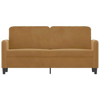2-Sitzer-Sofa Braun 140 cm Samt