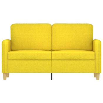 2-Sitzer-Sofa Hellgelb 120 cm Stoff