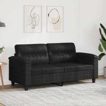 ARDEBO.de - 2-Sitzer-Sofa Schwarz 140 cm Mikrofasergewebe