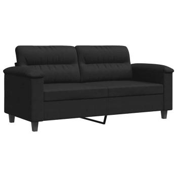 2-Sitzer-Sofa Schwarz 140 cm Mikrofasergewebe
