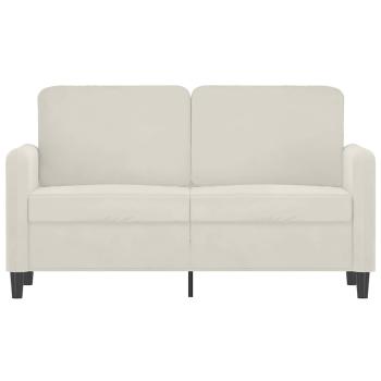 2-Sitzer-Sofa Creme 120 cm Samt