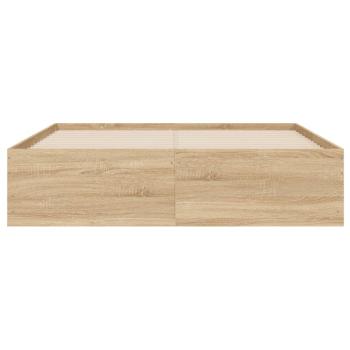 Bettgestell mit Schubladen Sonoma-Eiche 135x190cm Holzwerkstoff