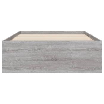 Bettgestell mit Schubladen Grau Sonoma 90x190 cm Holzwerkstoff
