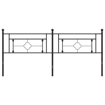 Ersatz-Kopfteil Metall Schwarz 200 cm