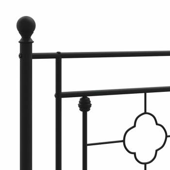 Ersatz-Kopfteil Metall Schwarz 200 cm
