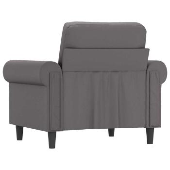 Sessel Grau 60 cm Kunstleder