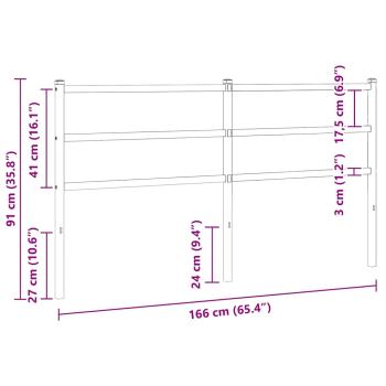 Ersatz-Kopfteil Metall Weiß 160 cm