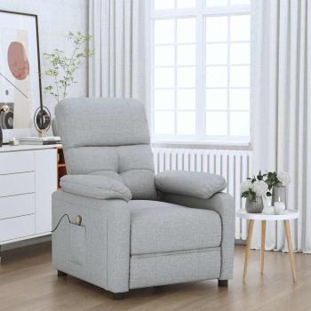 ARDEBO.de - Massagesessel Hellgrau Stoff