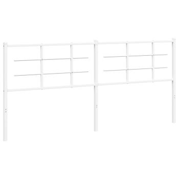 Ersatz-Kopfteil Metall Weiß 200 cm