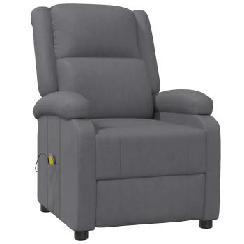 Massagesessel Grau Kunstleder