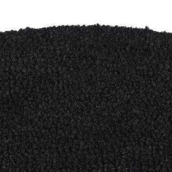 Fußmatte Schwarz Halbrund 50x80 cm Kokosfaser Getuftet