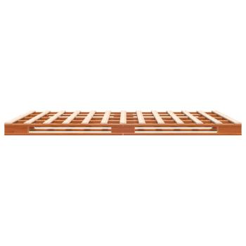 Palettenbett Wachsbraun 140x200 cm Massivholz Kiefer