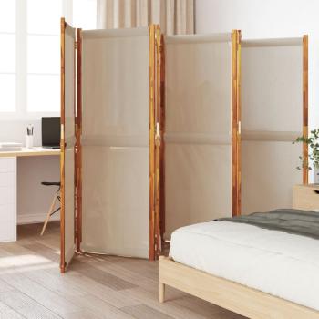 ARDEBO.de - 6-tlg. Paravent Taupe 420x180 cm