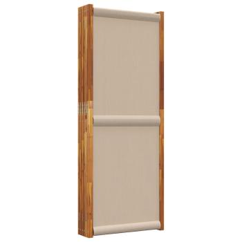 6-tlg. Paravent Taupe 420x180 cm